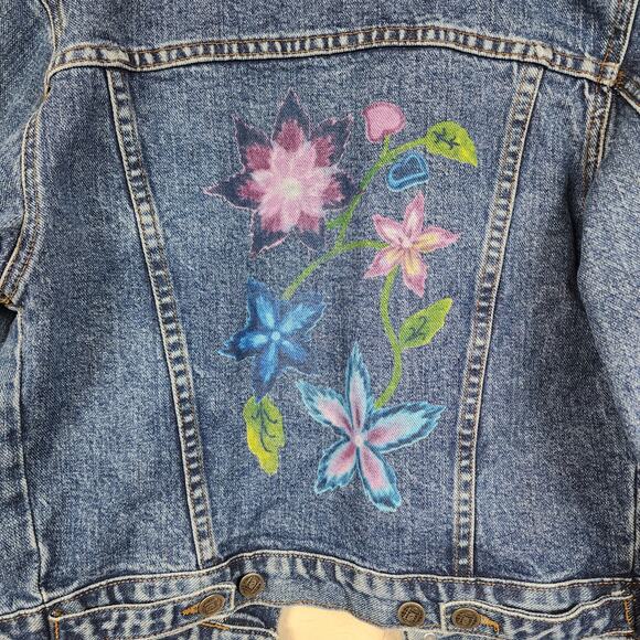 Vintage LEI Floral Denim Jacket - Picture 4 of 8